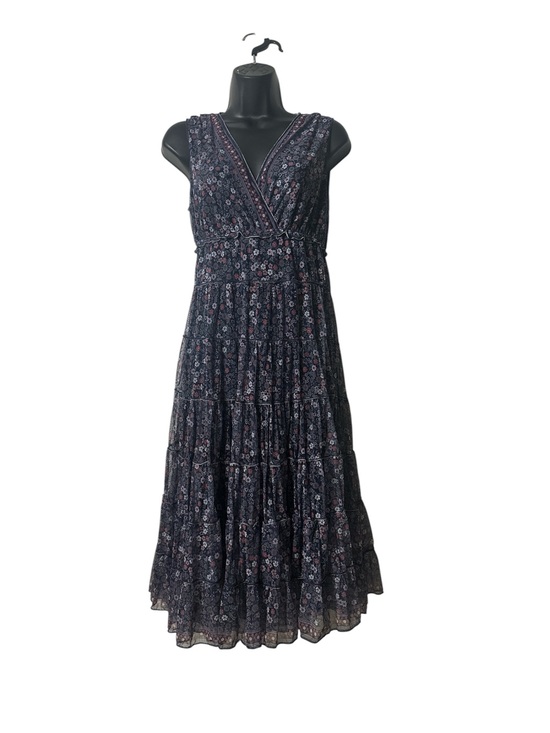 Max Studio Dresses & Skirts - Max Studio Sleeveless V-Neck Floral Midi Dress in Navy Like New sz M